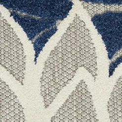 Kirklands Home Denim Floral Burst Round Outdoor Area Rug Online