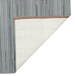 Kirklands Home Denim Woven Lines Indoor/Outdoor Runner, 1x4 Blue