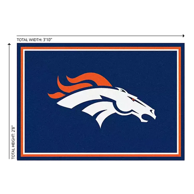 Kirklands Home Denver Broncos Area Rug, 3x4 Blue Outlet