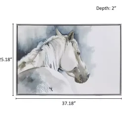 Kirklands Home Derby Hand Embellished Horse Framed Canvas Print Hot