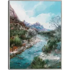 Kirklands Home Desert Blues Framed Canvas Art Print