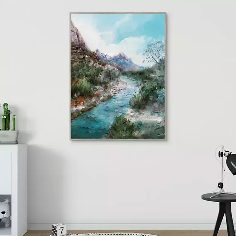 Kirklands Home Desert Blues Framed Canvas Art Print