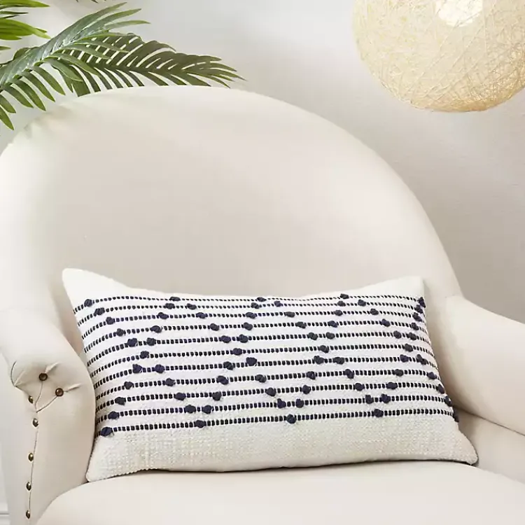 Pillows>Kirklands Home Diamond Weave Lumbar Pillow Ivory