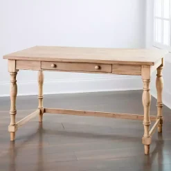 Kirklands Home Diane Spindle Leg Blond Wood Desk Discount