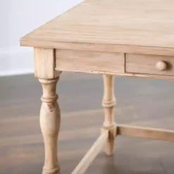 Kirklands Home Diane Spindle Leg Blond Wood Desk Discount