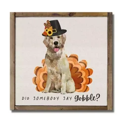 Fall>Kirklands Home Did Somebody Say Gobble Framed Wall Plaque