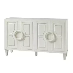Kirklands Home Dietrich Wood 4-Door Sideboard White Hot