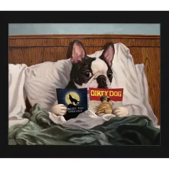 Kirklands Home Dirty Dog Framed Art Print Multi Clearance