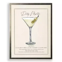 Kirklands Home Dirty Martini Framed Art Print Green