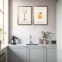 Kirklands Home Dirty Martini Framed Art Print Green