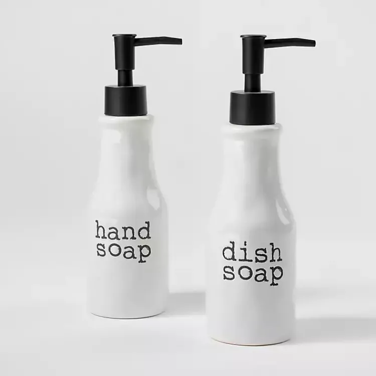 Kirklands Home Dish and Hand 2-pc. Soap Dispenser Set Clearance