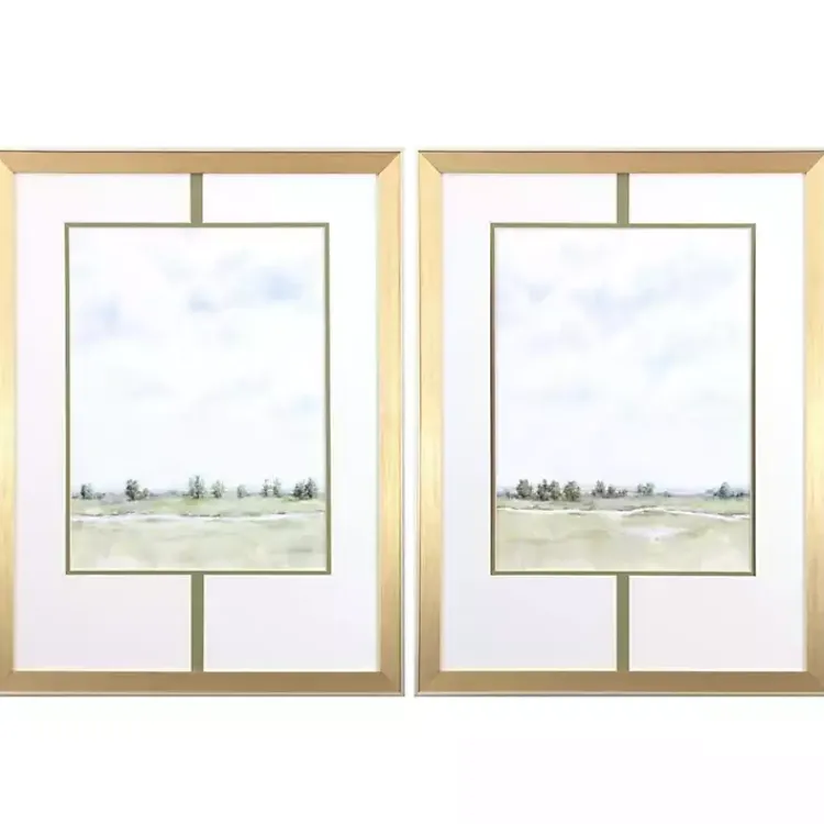 Kirklands Home Distant View Framed Art Prints, Set of 2 White Best