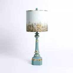 Kirklands Home Distressed Blue Painted Metal Shade Table Lamp Online