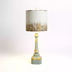 Kirklands Home Distressed Blue Painted Metal Shade Table Lamp Online