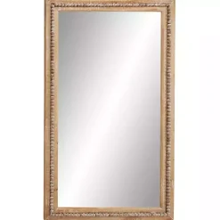 Kirklands Home Distressed Brown Beaded Wall Mirror New