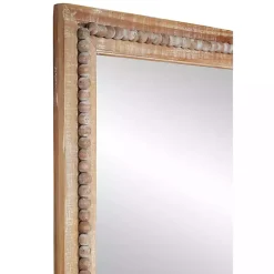 Kirklands Home Distressed Brown Beaded Wall Mirror New