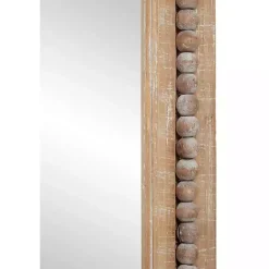 Kirklands Home Distressed Brown Beaded Wall Mirror New
