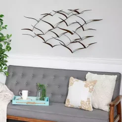 Kirklands Home Distressed Metal Flock of Birds Wall Plaque Brown Best