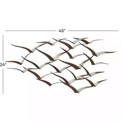 Kirklands Home Distressed Metal Flock of Birds Wall Plaque Brown Best