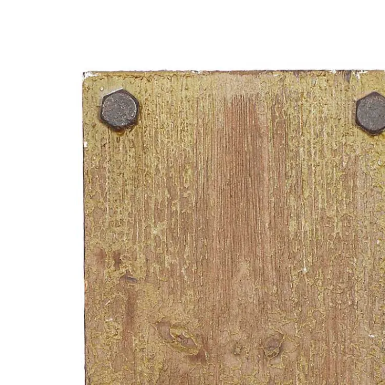 Sconces>Kirklands Home Distressed Brown Wood Wall Sconces, Set of 2