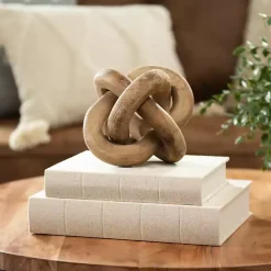 Statues & Figurines>Kirklands Home Distressed Wooden Knot Brown