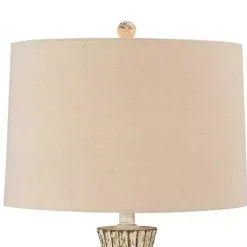 Kirklands Home Distressed Cream Jada Table Lamp Tan Outlet
