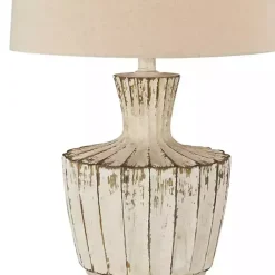 Kirklands Home Distressed Cream Jada Table Lamp Tan Outlet