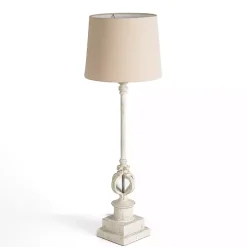 Kirklands Home Distressed Cream Quatre Buffet Lamp Ivory Sale