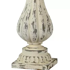 Kirklands Home Distressed Cream Resin Table Lamps, Set of 2 Ivory Sale