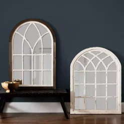 Kirklands Home Distressed Cream Sadie Arch Mirror Ivory Online