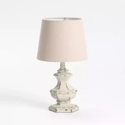 Kirklands Home Distressed Cream Sculpted Urn Table Lamp Tan Outlet