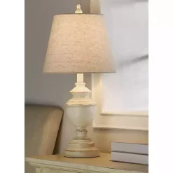 Kirklands Home Distressed Cream Table Lamp Tan Clearance