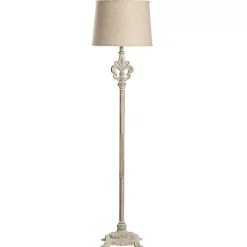 Kirklands Home Distressed Fleur-de-lis Floor Lamp Tan Best