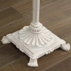 Kirklands Home Distressed Fleur-de-lis Floor Lamp Tan Best