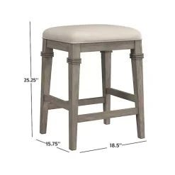 Kirklands Home Distressed Gray and Beige Counter Stool Hot