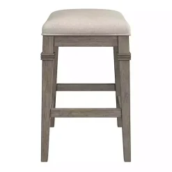 Kirklands Home Distressed Gray and Beige Counter Stool Hot