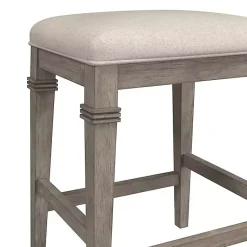 Kirklands Home Distressed Gray and Beige Counter Stool Hot