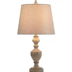 Kirklands Home Distressed and Cream Table Lamp Gray Sale