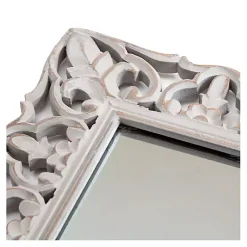 Kirklands Home Distressed Gray Botanical Rectangle Wall Mirror Outlet