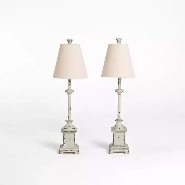 Kirklands Home Distressed Buffet Lamps, Set of 2 Gray Discount