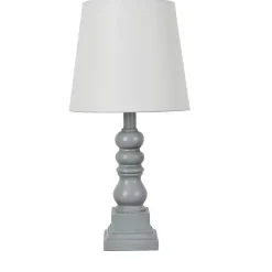 Kirklands Home Distressed Gray Candlestick Table Lamp White Sale