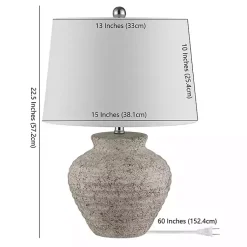 Kirklands Home Distressed Gray Ceramic Jug Ledger Table Lamp White Discount
