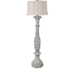 Kirklands Home Distressed Gray Finton Floor Lamp Tan Online