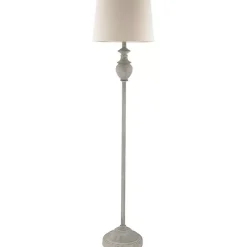 Kirklands Home Distressed Gray Hadlee Floor Lamp Tan Outlet