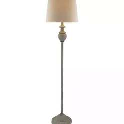 Kirklands Home Distressed Gray Hadlee Floor Lamp Tan Outlet