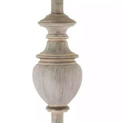 Kirklands Home Distressed Gray Hadlee Floor Lamp Tan Outlet