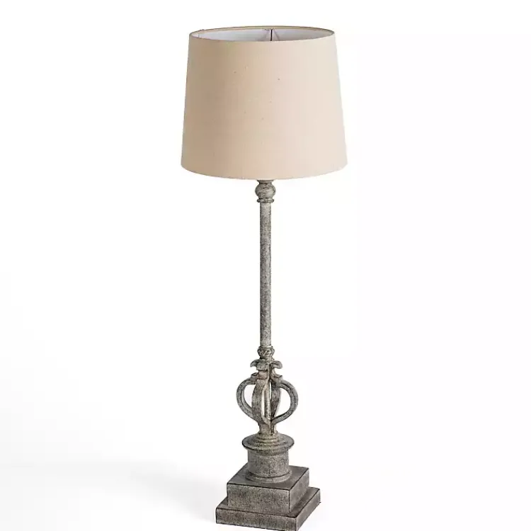 Kirklands Home Distressed Quatre Buffet Lamp Gray Discount
