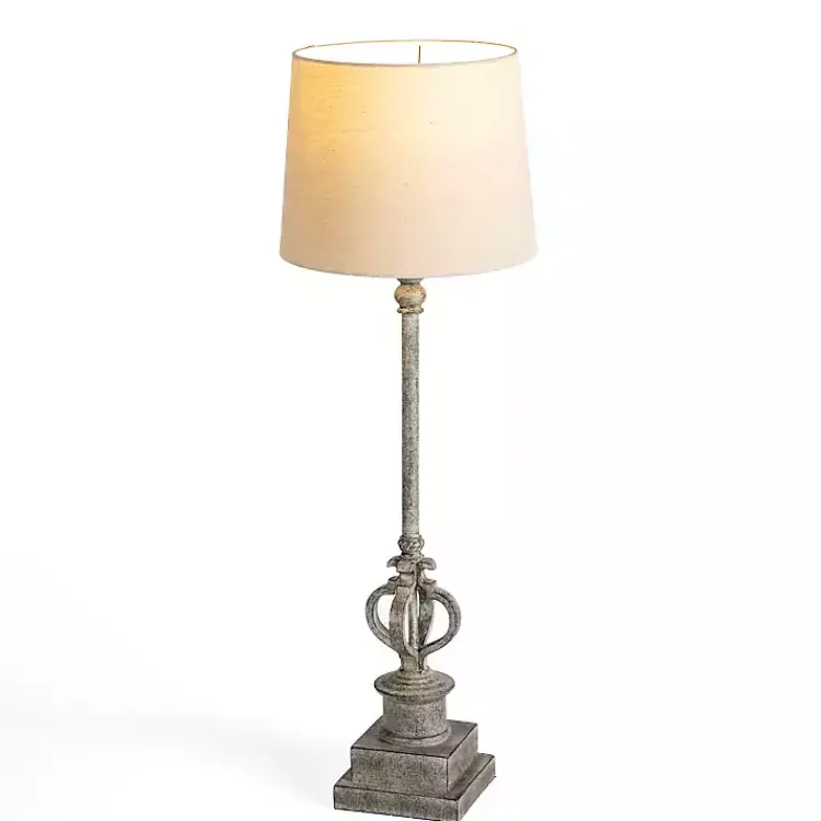 Kirklands Home Distressed Quatre Buffet Lamp Gray Discount
