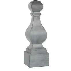 Kirklands Home Distressed Traditional Baluster Table Lamp Gray Outlet