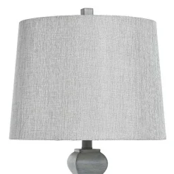 Kirklands Home Distressed Traditional Baluster Table Lamp Gray Outlet
